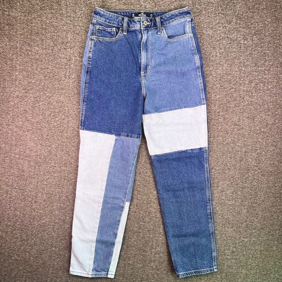 Hollister Denim - Hollister Patchwork Jeans Womens 3R 26x27 High Rise Festival Stretch Retro Boho